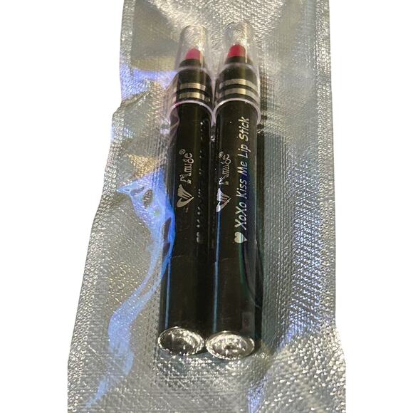 ~NWOB~👀Amuse XoXo Kiss Me Lip Stick 2057-5💋(Red), 2057-2🩷 (Pink) - Lot of 2 - Picture 1 of 6